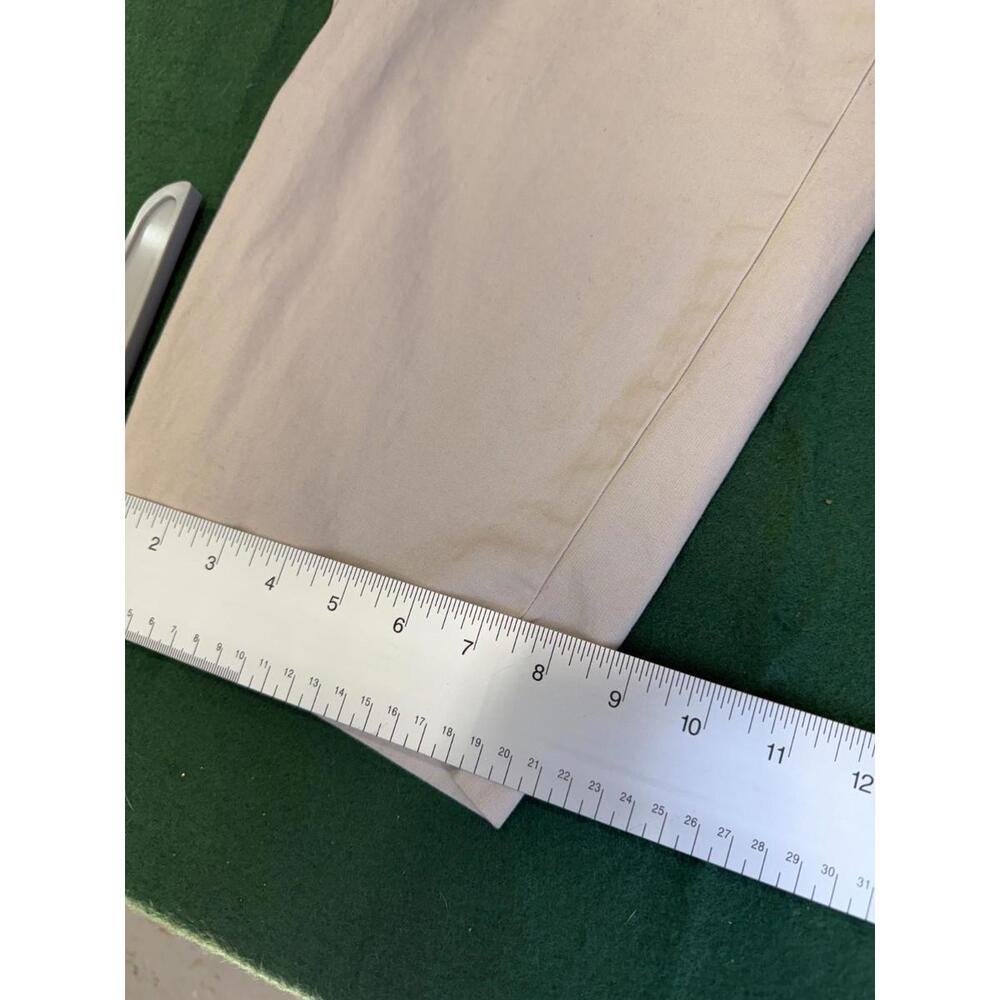 Talbots Pants Womens 18W Cropped Ankle Straight Cotton Stretch Khaki Classic - Picture 10 of 11